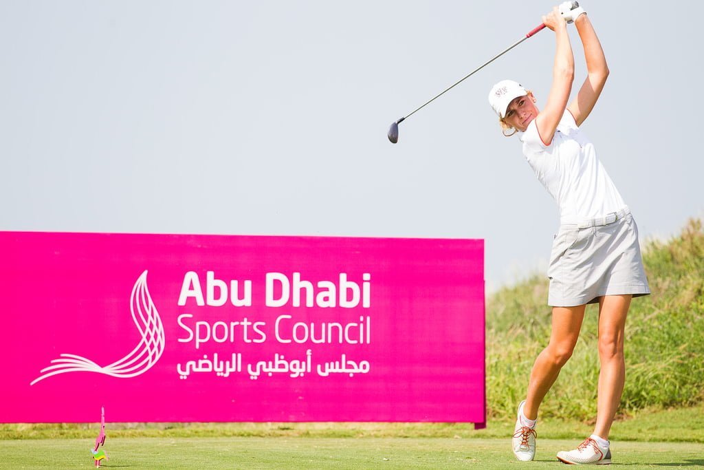 Ólafía Þórunn Kristinsdóttir á LET Evrópumótaröðinni í Abu Dhabi. Mynd/LET