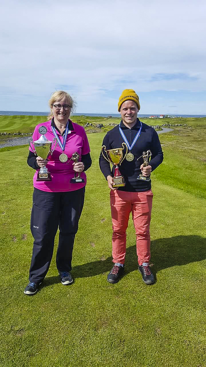 Guðrún Árnadóttir og Adam Örn Stefánsson klúbbmeistarar GVS 2016.