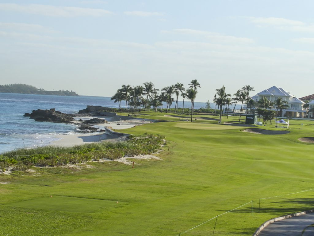 Frá 8. braut á Ocean vellinum á Bahamas. Mynd/seth@golf.is