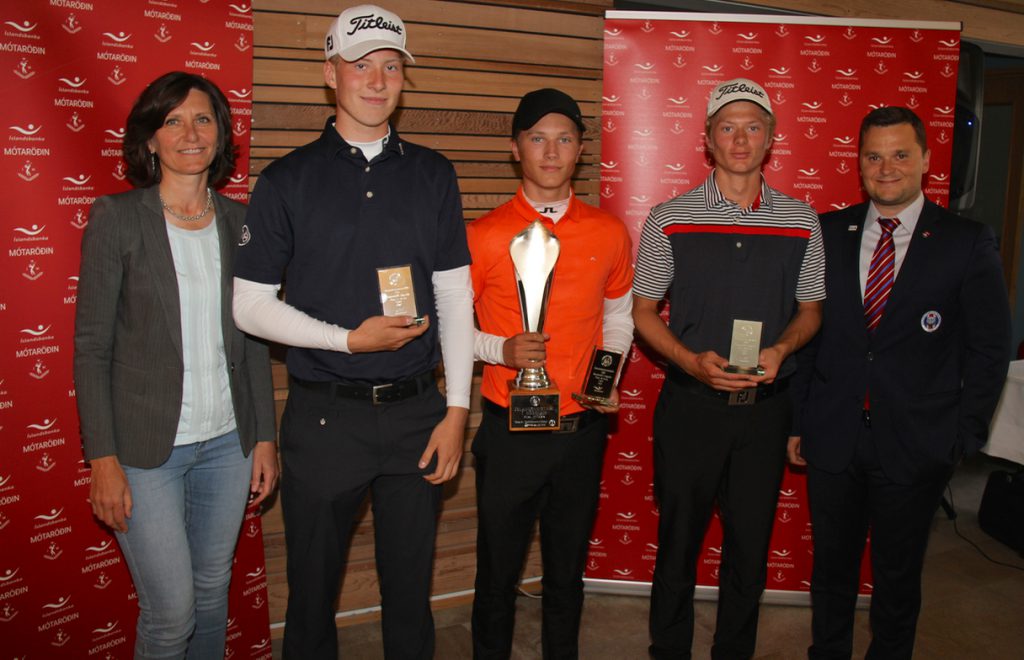 Sigríður Olgeirsdóttir, Kristján, Hlynur, Arnór og Haukur. Mynd/seth@golf.is